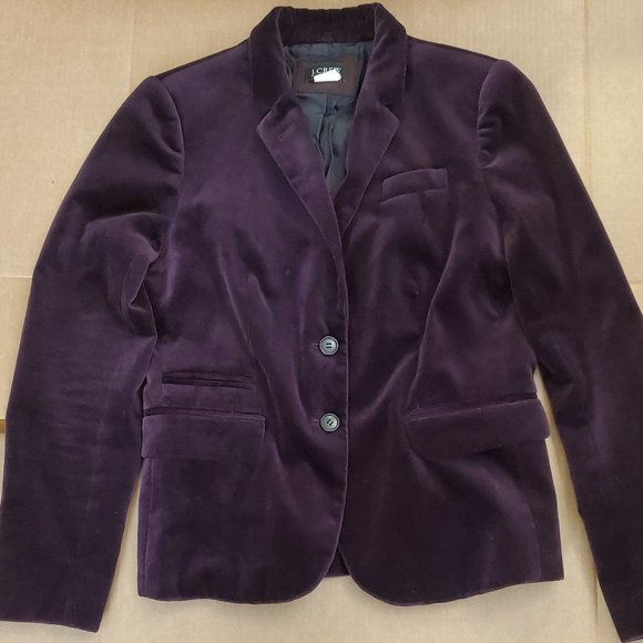 J. Crew Purple Velvet Blazer - Picture 5 of 9